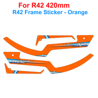 ALZRC - R42 FBL KIT RC Helicopter DIY Replacement Parts R42 Frame Sticker Yellow/Orange R42 Metal Tail Rotor Holder Set - Black