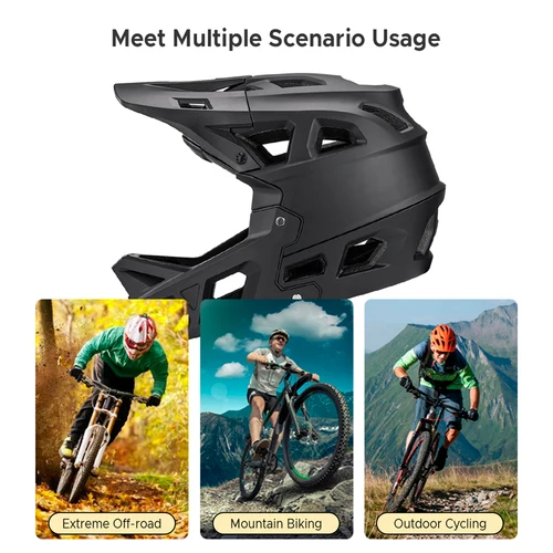 Imagen 2 del producto Casco de bicicleta de montaña de cara completa para adultos, casco de carreras para descenso MTB para hombres/mujeres, casco de bicicleta de montaña para adultos con visera de más de 31 ventiladores