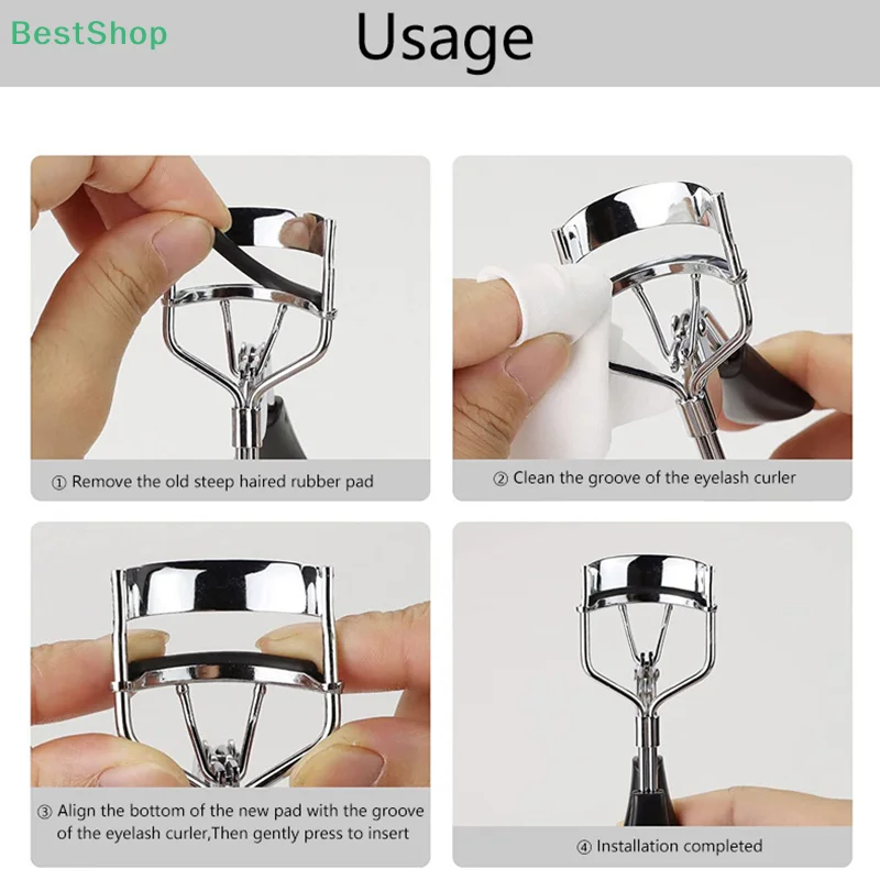 สีขนตา Curler เปลี่ยนยาง 30 ชิ้น/กล่องสีดําสีขาวสีฟ้า Elastic Eyelash Curler เปลี่ยนแถบยางอุปกรณ์เสริม