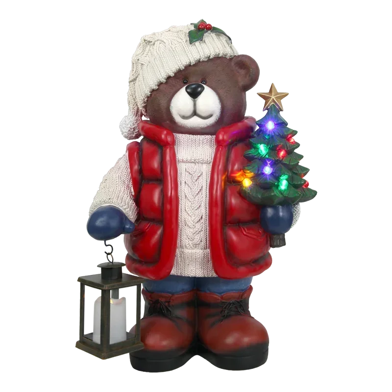 Christmas tree Christmas bear floor ornament High-end decoration Home accessories New Year Christmas gifts