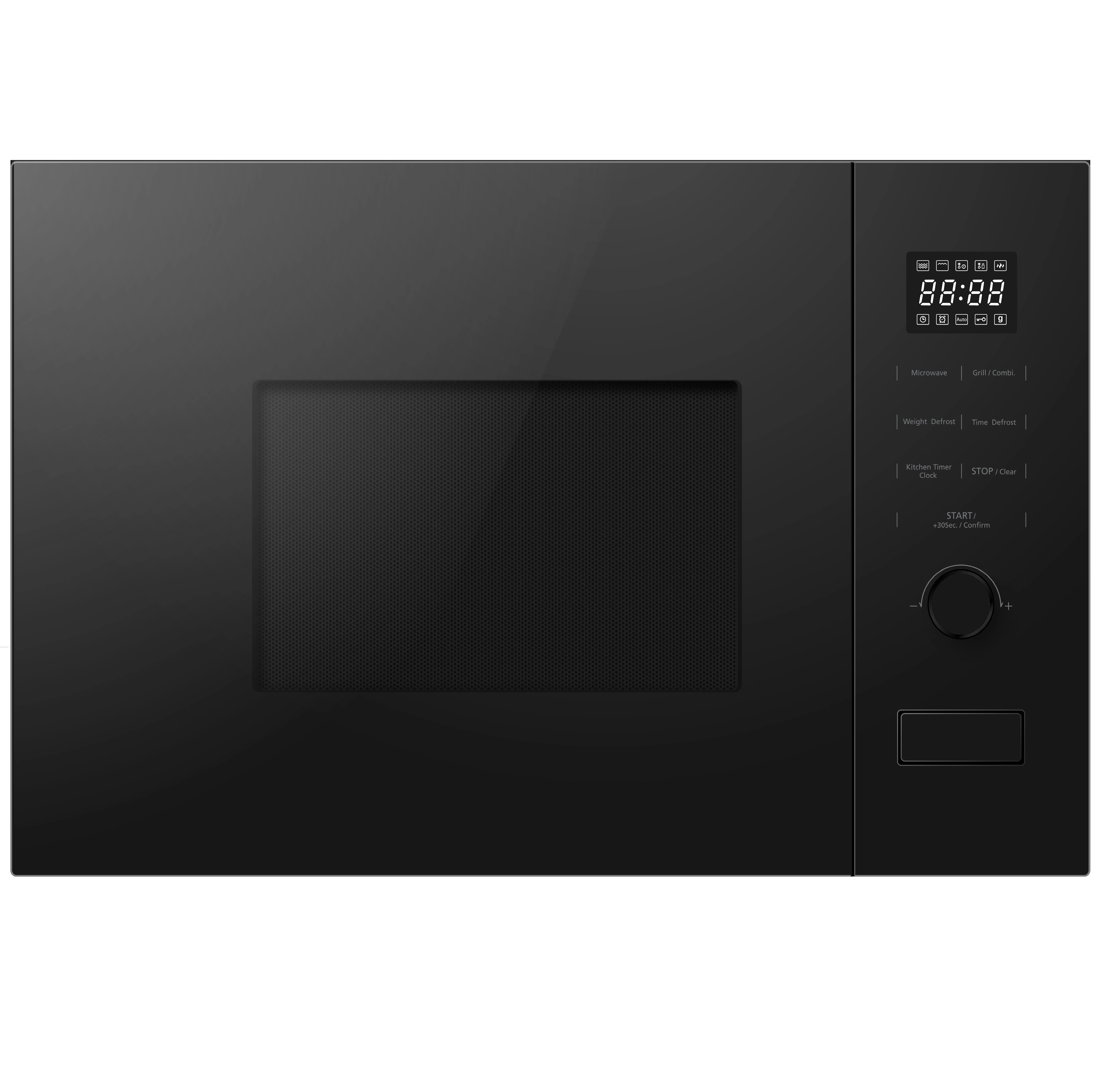 Microondas embutido de 24 polegadas e 60 cm com 0,7 pés cúbicos. Capacidade 20L, controle de toque, forno micro-ondas preto