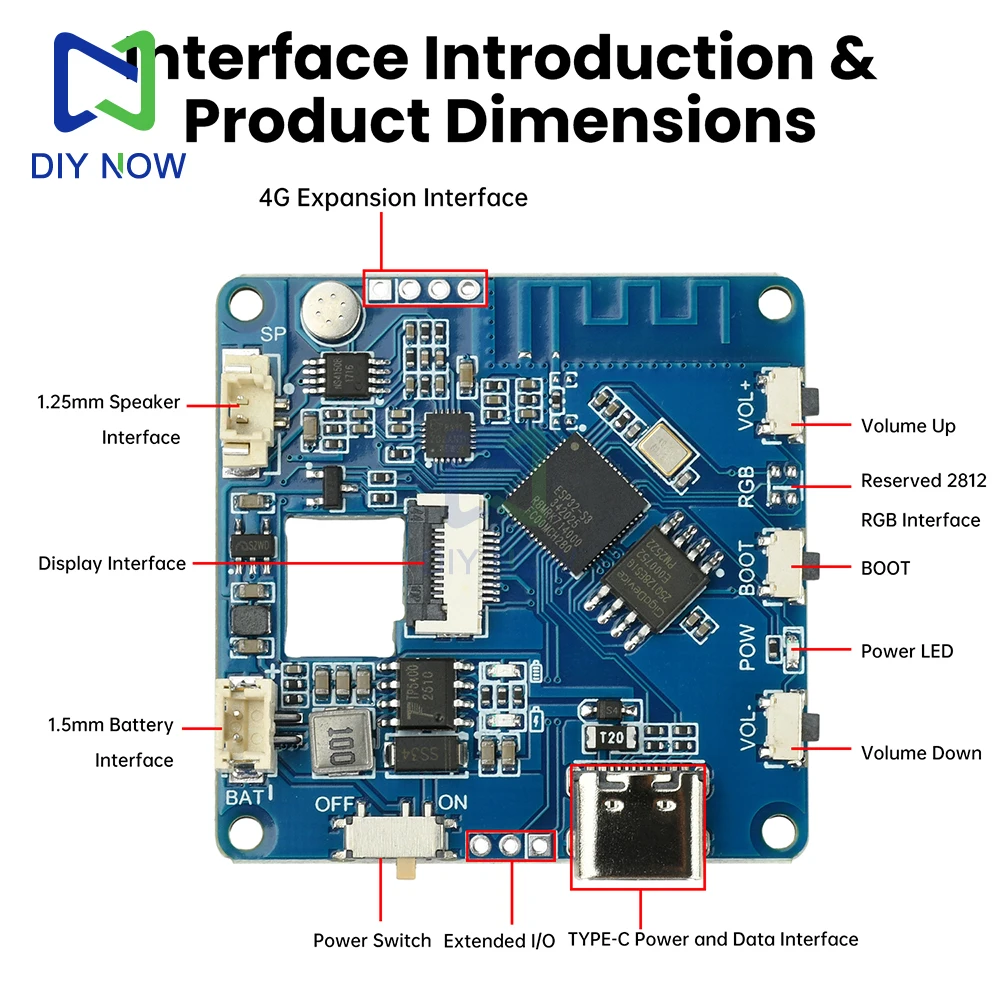ESP32 AI Voice Module with Type-C Interface