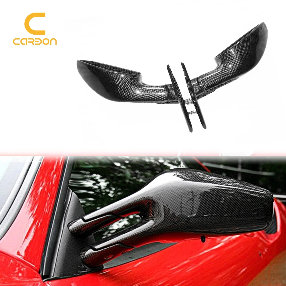 Carbon Fiber Rearview Car Mirror Cover For Ferrari F430 Rearview Mirror Cover Replacement Parts Accessories