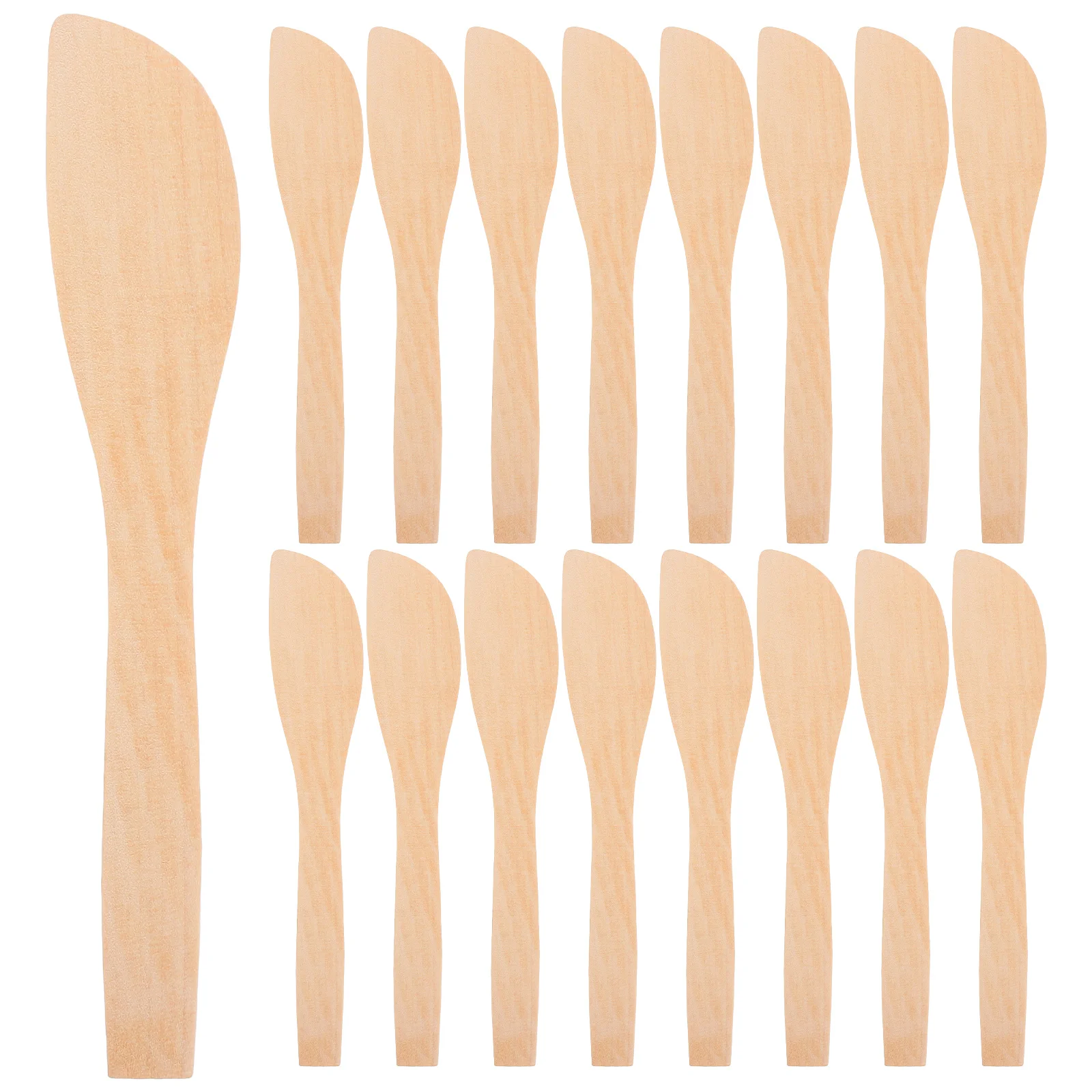 

20Pcs Dumpling Stuffing Wooden Spoons Smooth Finish Kitchen Tools Butter Cheese Jam Spreaders Baking Accessories