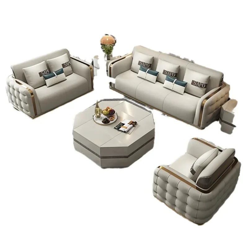 

Light luxury sofa combination living room post-modern simplicity Italian minimalism