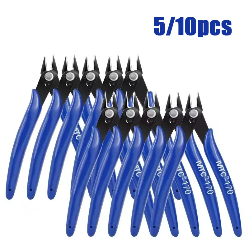 1/5/10pcs Diagonal Pliers Carbon Steel Wire Cutters Electrical Cable Cutting Pliers Flush Cut Side Snips Nipper Hand Tools