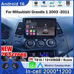 Android 16 Car Radio Player For Mitsubishi Grandis 1 2003 - 2011 Auto GPS Navigation Carplay Bluetooth DSP Wifi 5G NO 2din DVD
