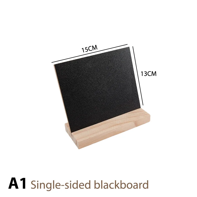 Message Board Display Sign Wooden Base Price Tag Black Chalkboards Memo Bar