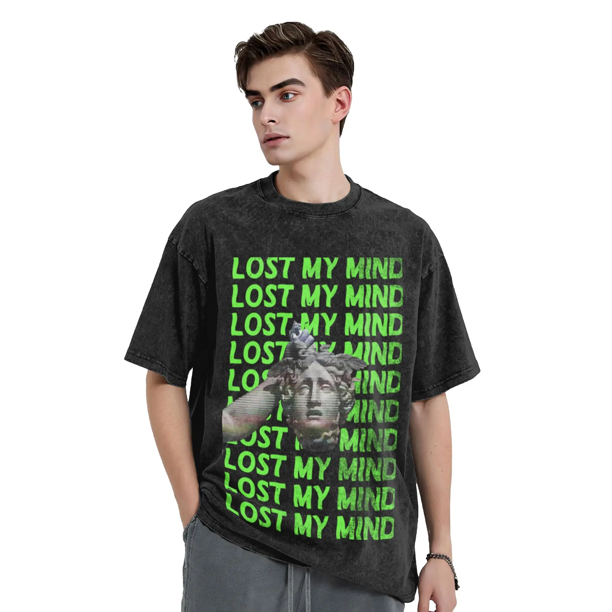 lost my mind Unique Trendy A T-Shirt Oversized Short Sleeve Men's Women's Cotton Tees Tops