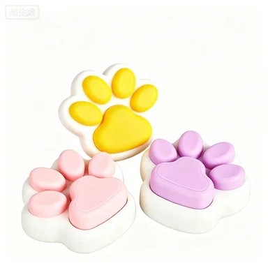 3D Printed Cat Paw Stress Relief Toy Button Desktop Ornament Stress Toy Gift Decoration Fun Gift For Friends Fun Toy