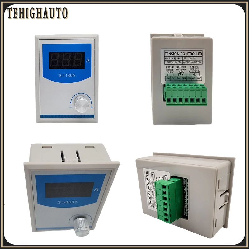 Imagem -06 - Mini pó Magnético Freio Eixo Oco Manual Kit Controlador de Tensão para Máquina Têxtil dc 24v nm nm 12 nm 25 nm 50 nm 100 nm 4a cc 24v