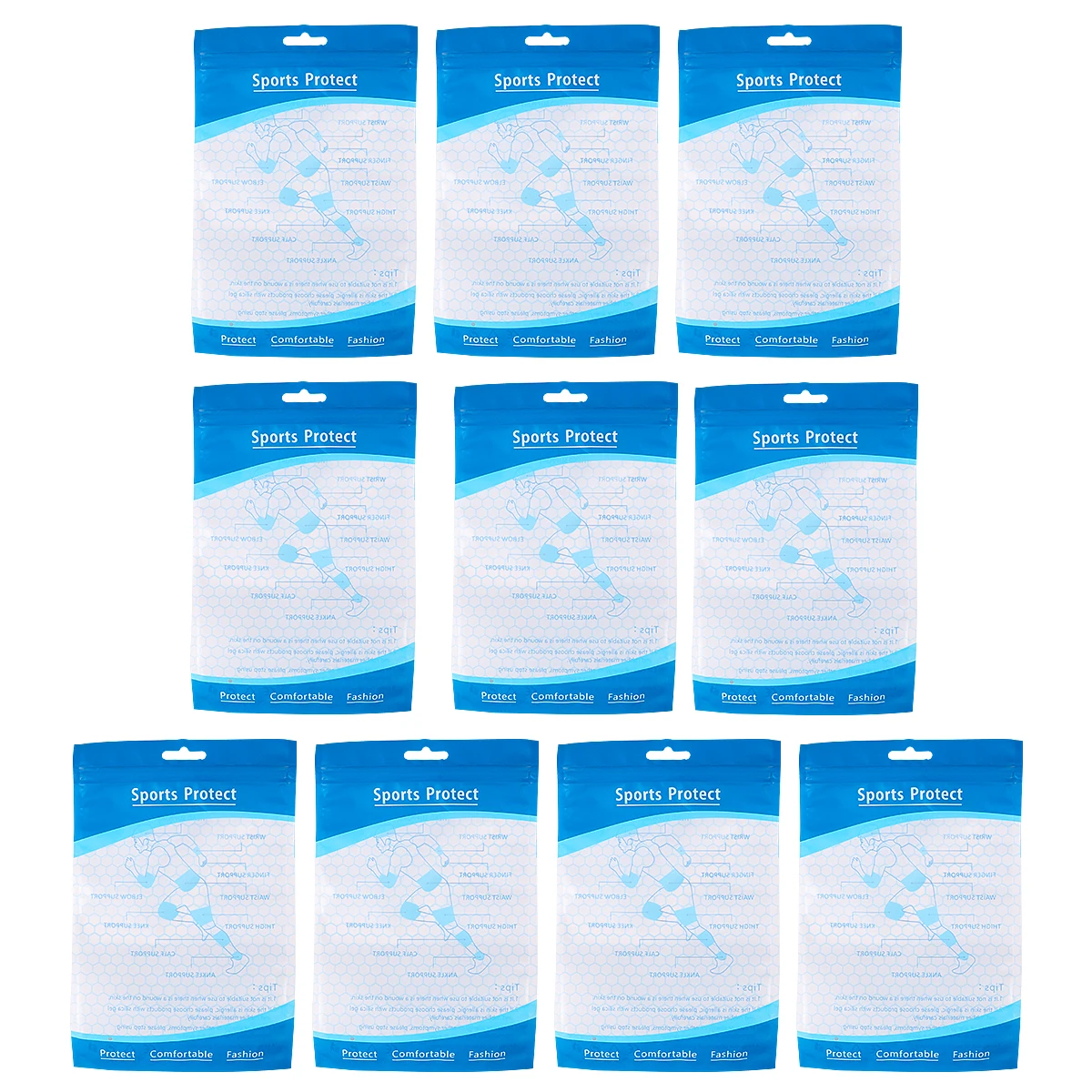 

10pcs Sports Protective Gear Sealing Heavy Duty Moistureproof Reclosable Storage Bags Travel Ware Sealed Plastic Bags
