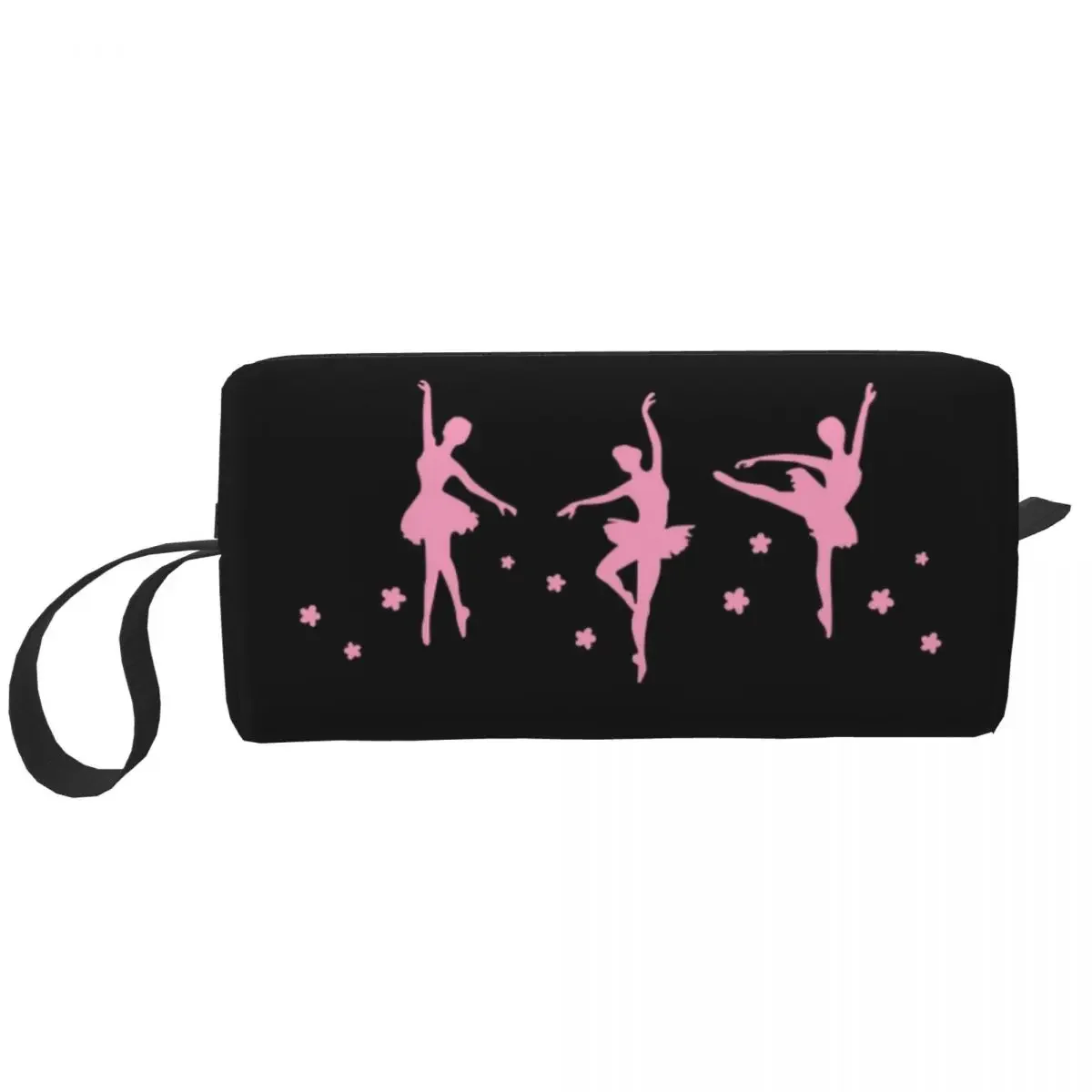 Kawaii Ballet Dancing Travel Toiletry Bag for Women Ballerina Dance Dancer Cosmetic Makeup Organizer Beauty Storage Dopp Kit