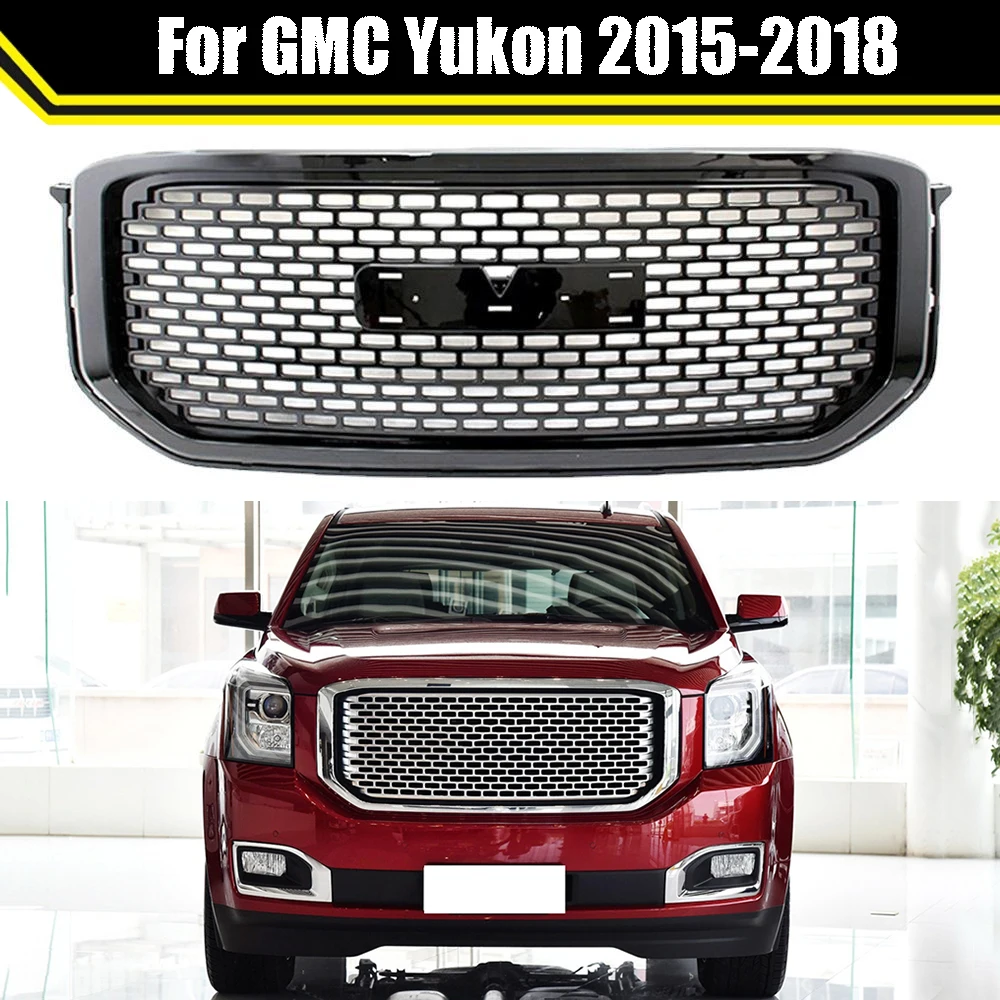 

Front Hood Trim Mesh Cover Bumper Grill Upper Racing Grills Radiator Grille For GMC Yukon 2015-2018 Car Modification Parts