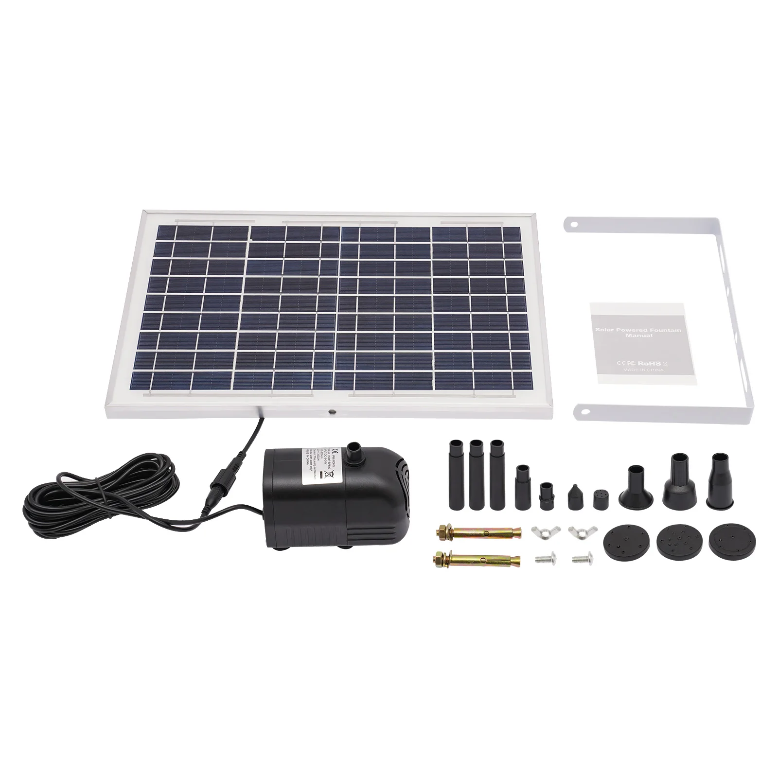 1000L/H Solar Panel Driven Water Pump for Garden Pool, Fish Aquarium Fountain