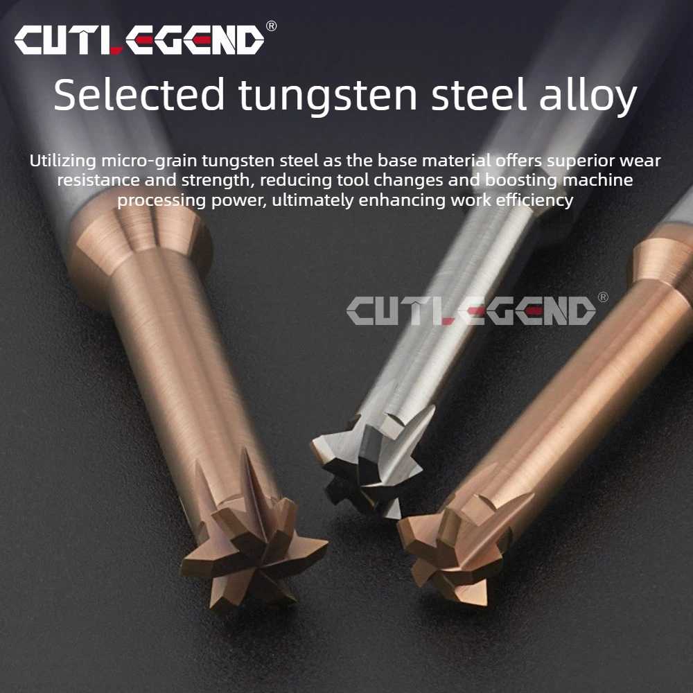 CUTLEGEND Vollhartmetall-Fasenfräser 60 ° 90 ° 120 ° Für Stahl- und Aluminium-CNC-Entgratungswerkzeug, Vorder- und Rückseiten-Entgrater – Detail 6