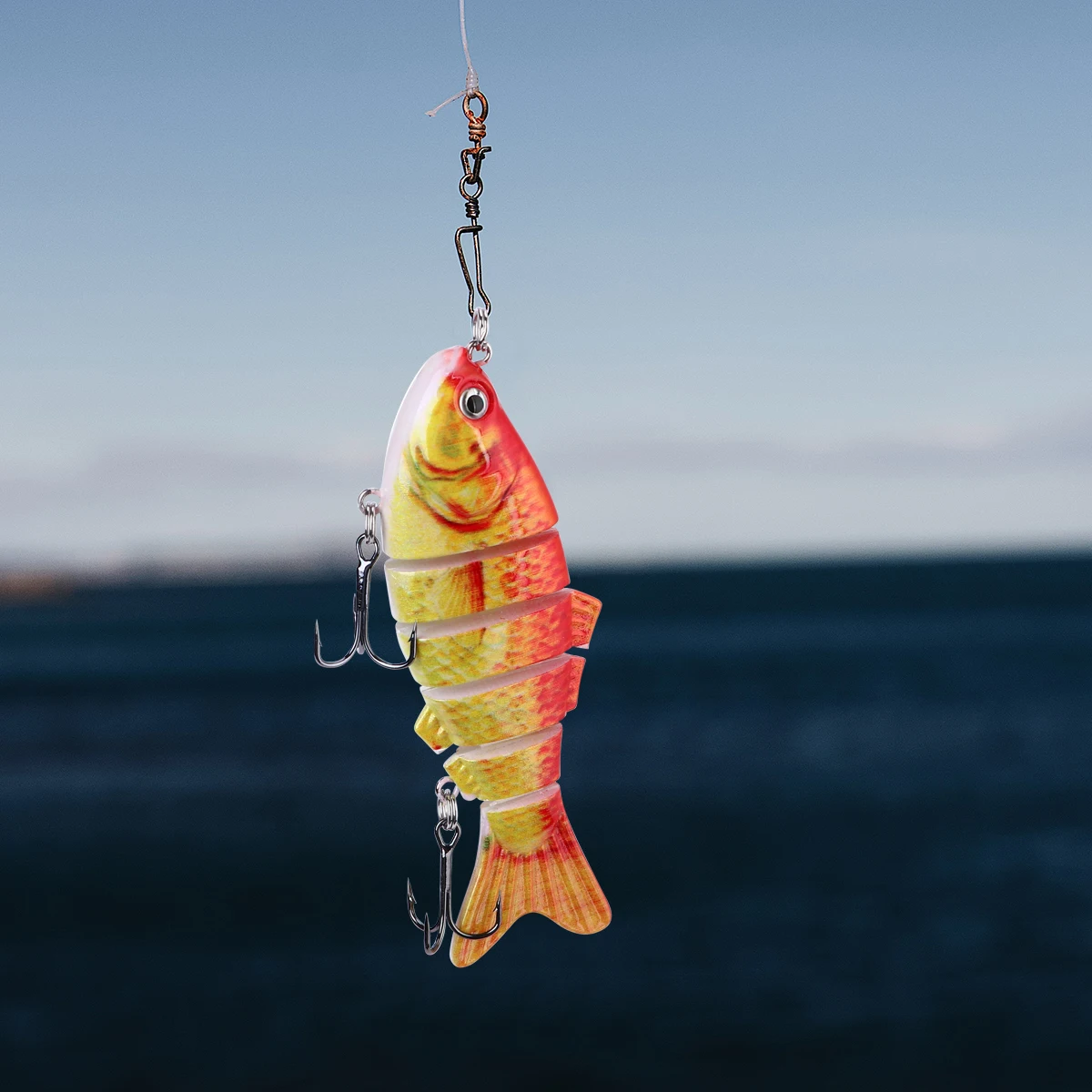 

Lifelike Fishing Baits Multi Joint Fish Shape Lures Safe Durable Knobby Section Carp Bass Silver Carp Ocean Boat River Lake