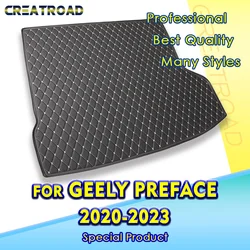 Car Trunk Mat For GEELY Preface 2020 2021 2022 2023 Custom Car Accessories Auto Interior Decoration