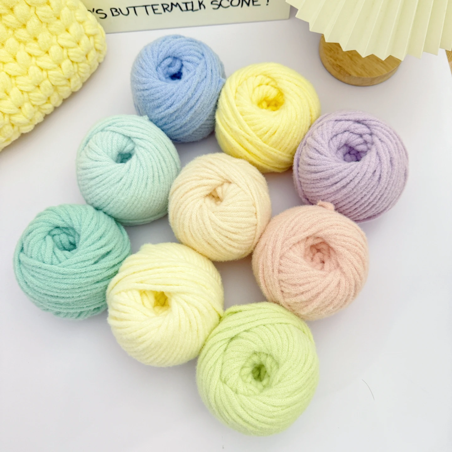 

100g Soft Mousse Yarn, 5mm Soft Glutinous Coarse Yarn, Woven DIY Scarf,Hat,Glove,Blanket Crochet Thread, Cotton Yarn for Crochet