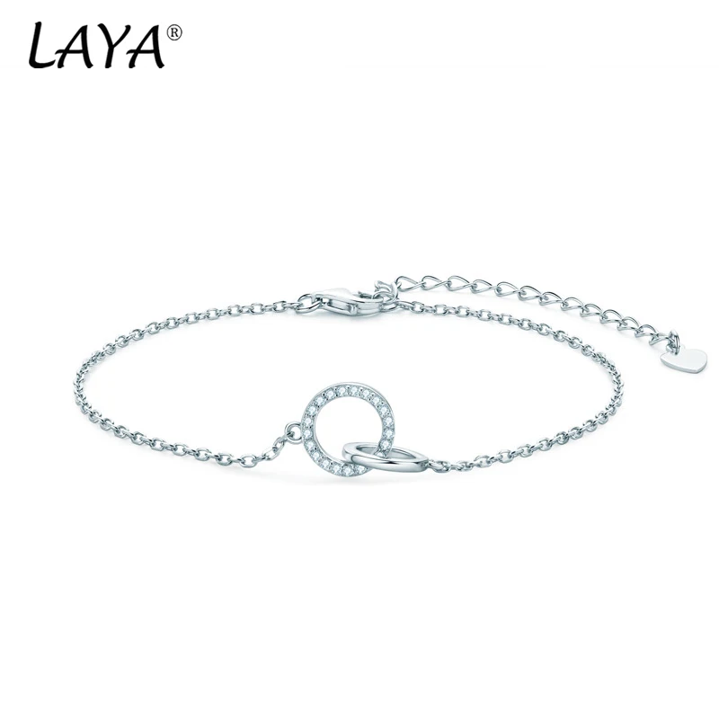 

LAYA 100% 925 Sterling Silver Moissanite Tennis Bracelet for Women Luxury Quality Jewelry Sparkling Fine Jewelry Set Gift 2023