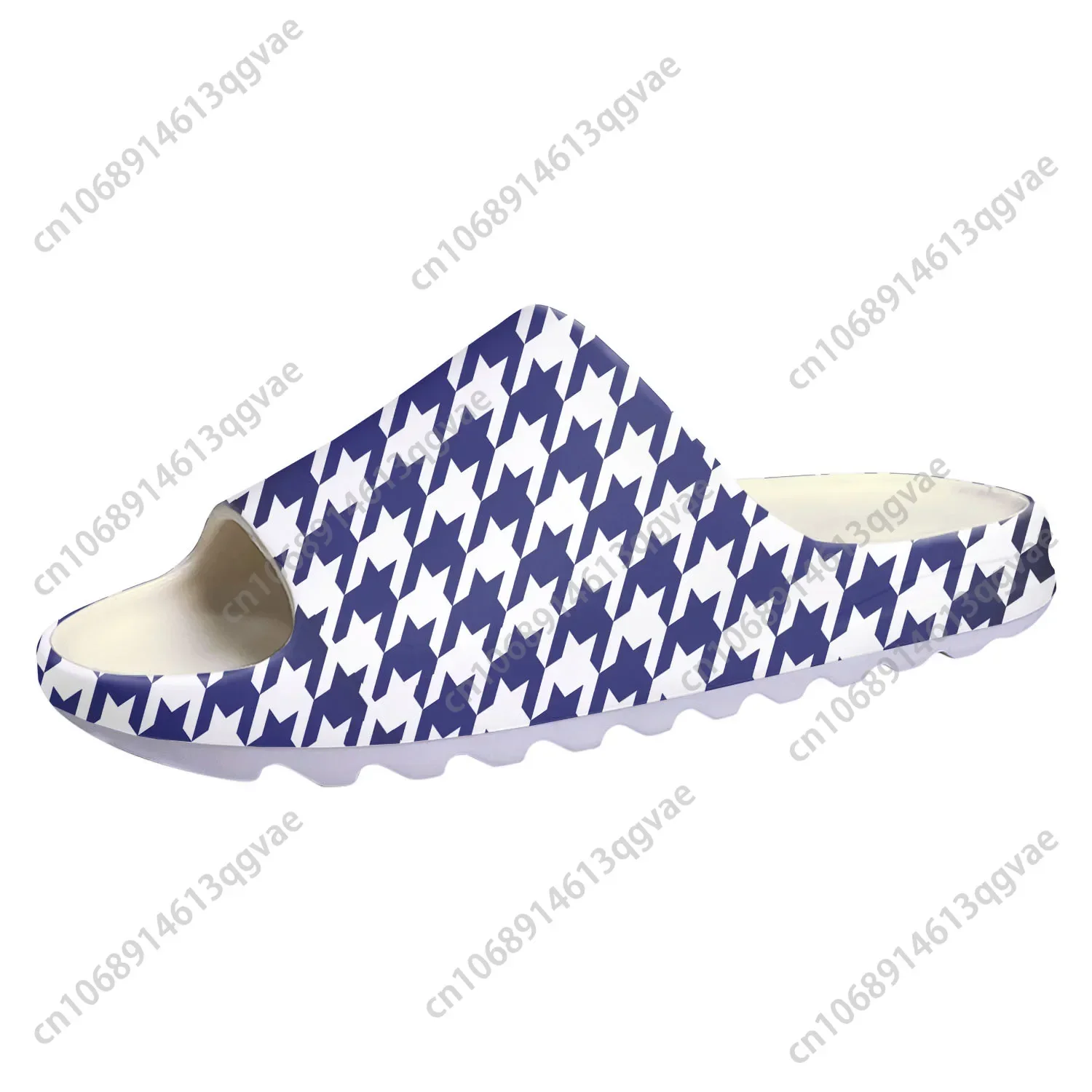 Houndstooth Pattern Soft Sole Sllipers Home Clogs Step on Water Shoes Mens Womens Teenager Beach Customize on Shit Sandals