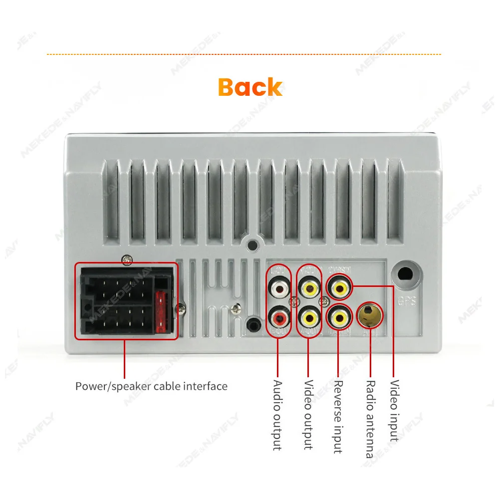 NaviFly para Radio Universal de coche HD pantalla táctil de 7 pulgadas estéreo 2 Din radio FM entrada auxiliar reproductor MP5 automático SD USB BT