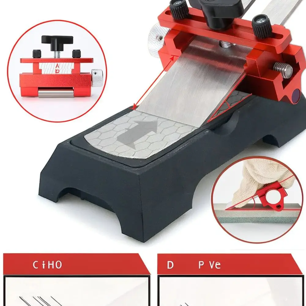 Diamond Grinding System Fixed Angle Sharpener Tool Dual Grit Whetstone Professional Kitchen Accessory For Blades