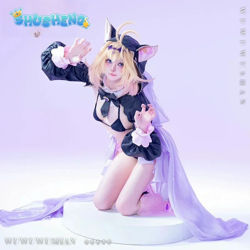 

Anime Moria Ruruka Star Detective Precure! Cosplay Costume Women sexy hooded top new Halloween party beach bikini uniform Outfit