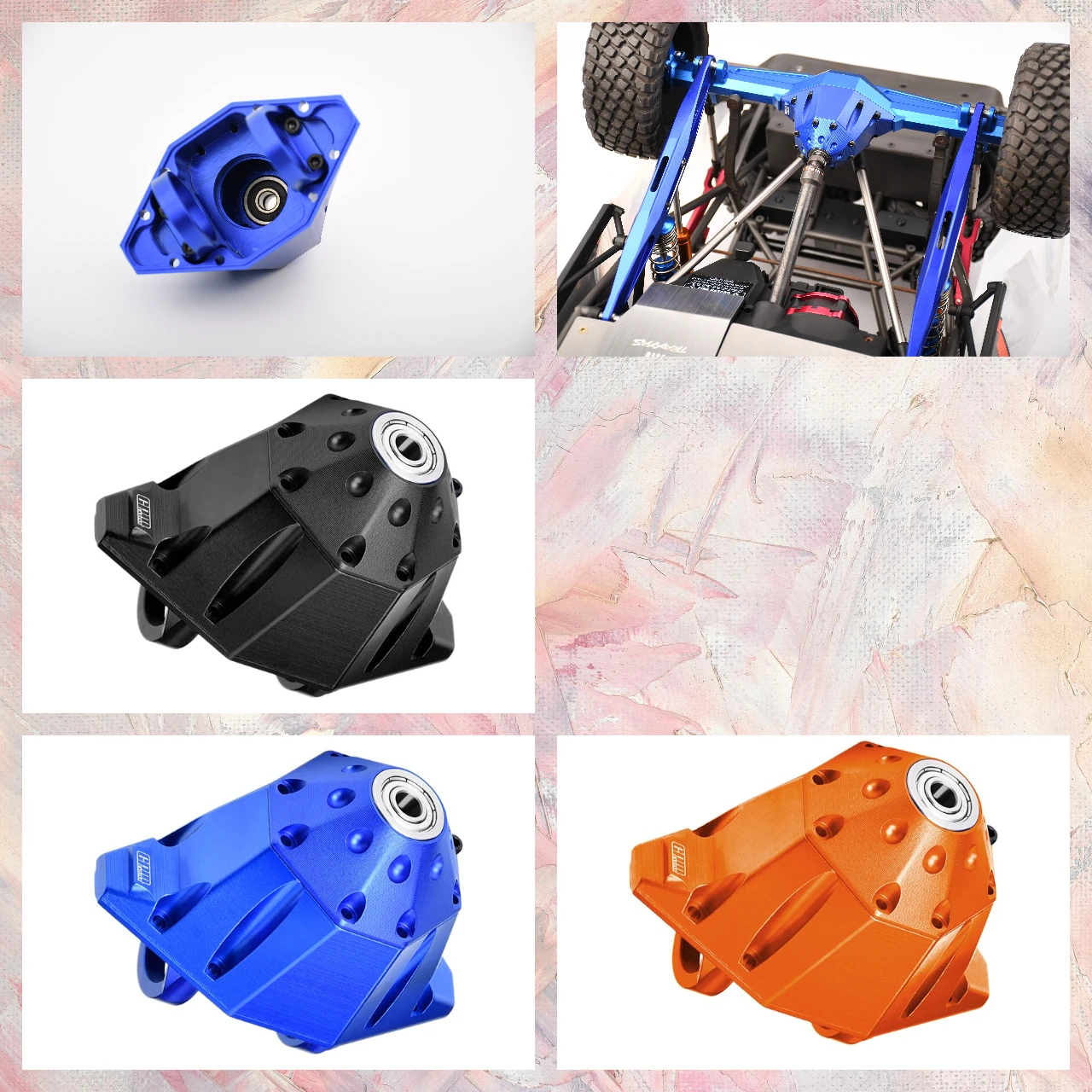 

GPM 7075 Alu Rear Axle Housing Halves Design Larger Bearings For TRAXXAS 1/7 UDR 8541