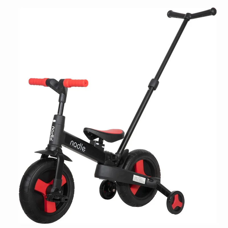 LazyChild Multifunctional Children's Tricycle Foldable Bicycle Stroller 2-6 Years Old Lightweight Trolley DropShipping