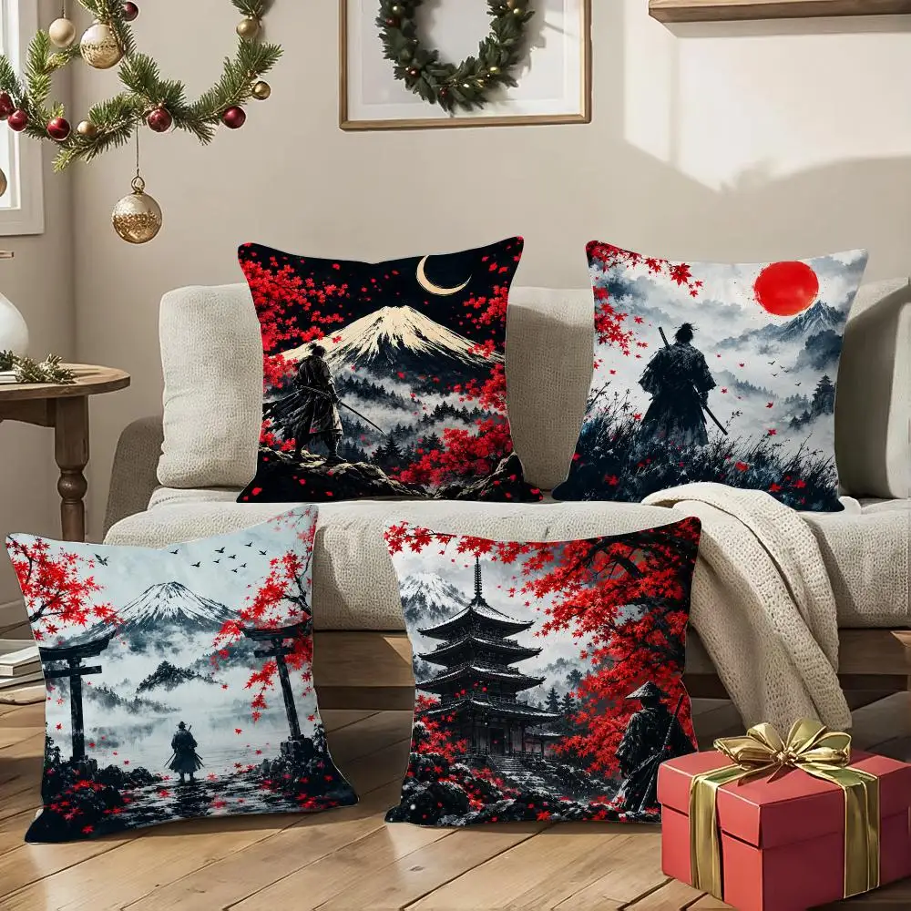 Ink Snowfall Cushion Cover 1/4Pcs Soft Plush Cushion Case Throw Pillowcase Cozy Home Sofa Bed Living Room Decor