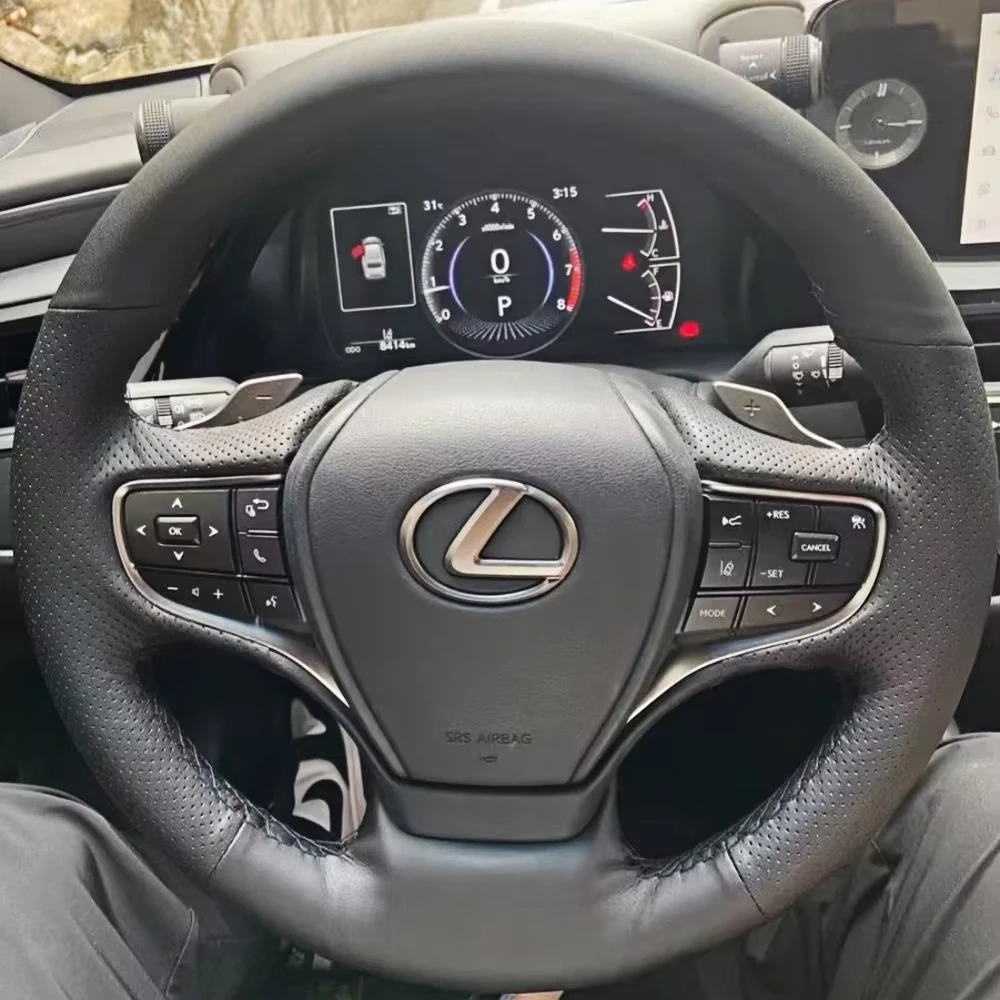 Customized Car Steering Wheel Braid Cover Hand Sewing Microfiber Leather For Lexus NX ES LS es200 300h rx300 nx200 ct200h