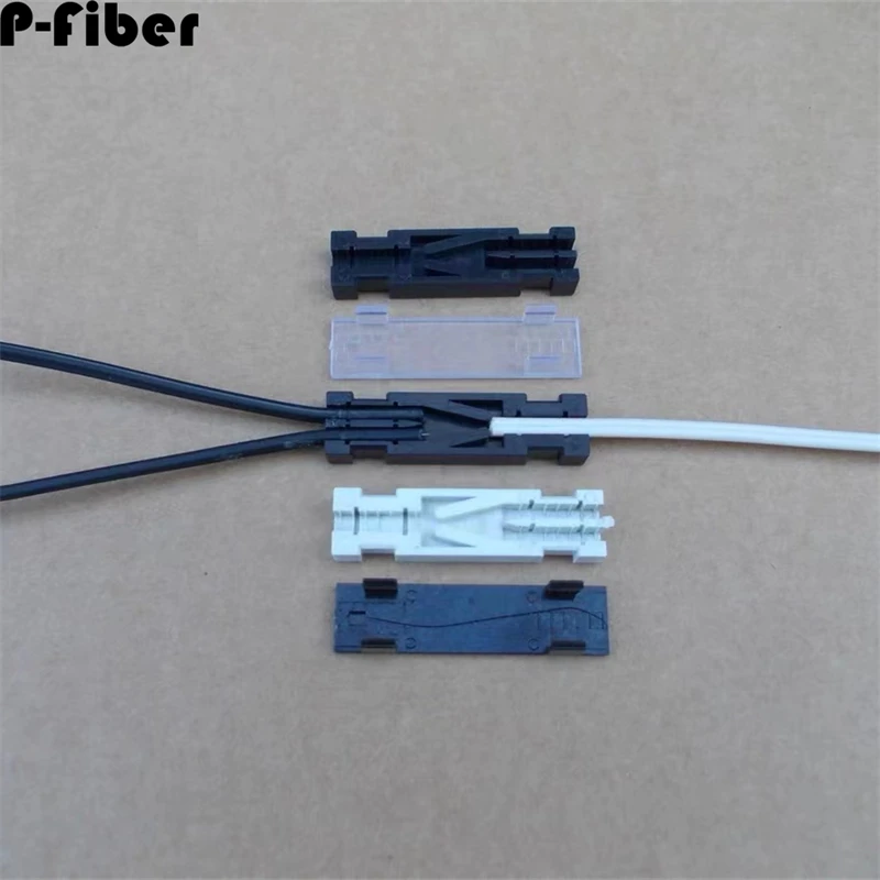 furcation tube 1x2 100pcs for optical fiber drop cable 1 in 2 out branching device black white furcating box