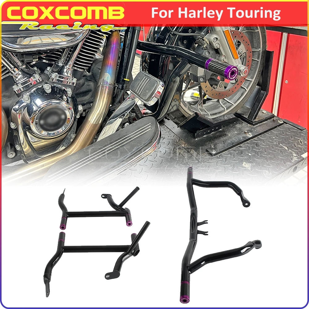 Saddlebag Guard Rails Bracket Motorcycle Front Rear Crash Bar For Harley Touring Electra Glide Street Glide Road Glide Road King