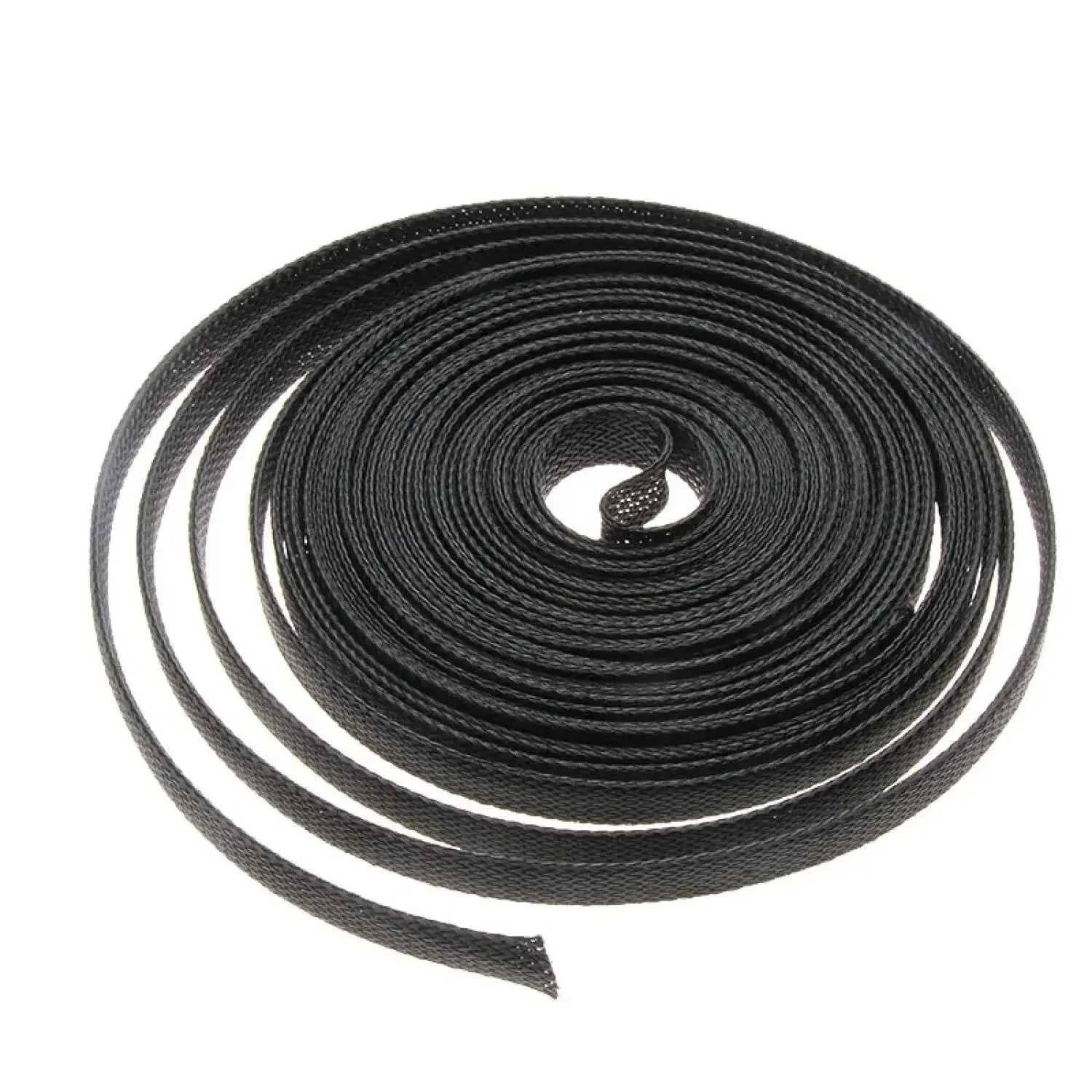 1-3Roll 3/5meter PET Black Expandable Braided Cable Sleeve, Flame Retardant Nylon Insulated Wire Protector Tube