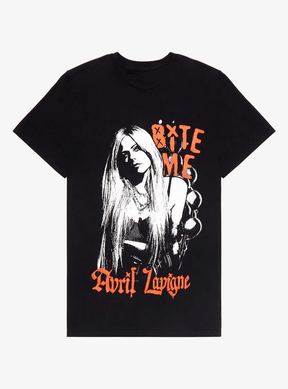 

Avril Lavigne Bite Me Boyfriend Fit Girls T-Shirt IM004