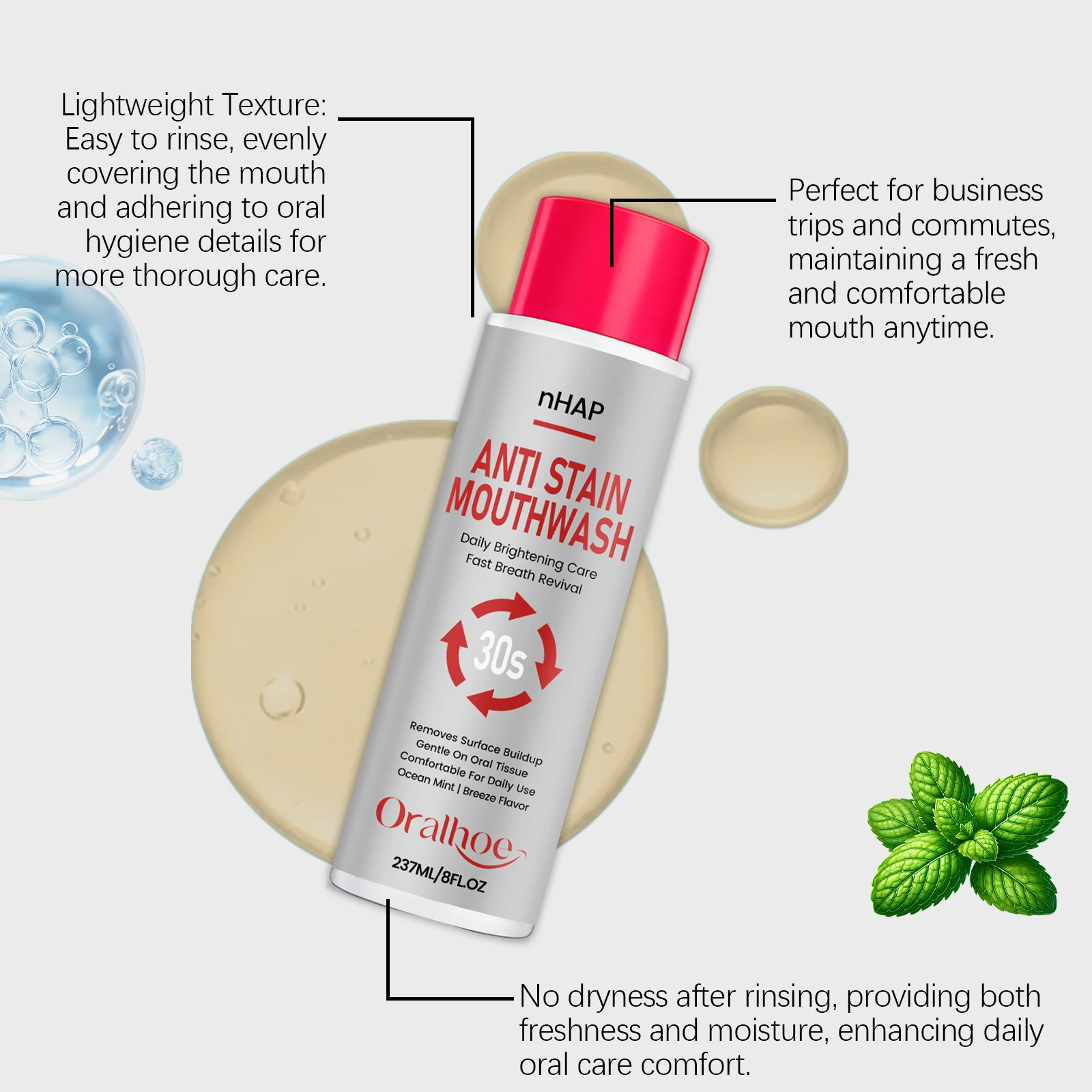 Enxaguante Bucal Oralhoe Anti- - Whitening Mouthwash avaliação e preço