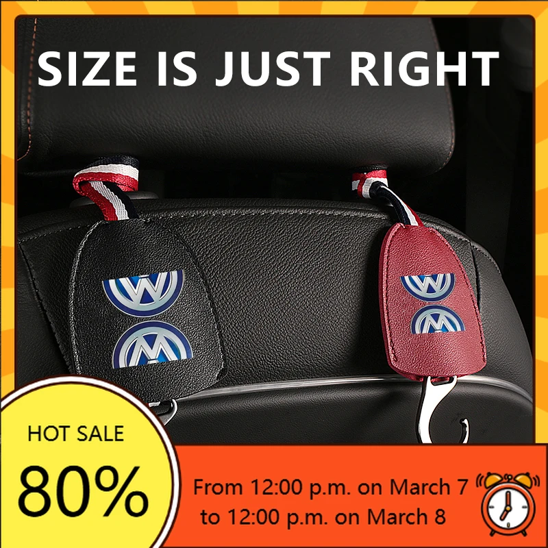 VW GTI GOLF Car Seat Back Storage Hooks Portable Car Headrest Hook For Volkswagen VW R Line Golf MK4 MK5 MK6 MK7 MK8 Auto Access