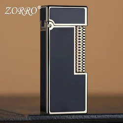 ZORRO High-end Kerosene Lighter Narrow Metal Grinding Wheel Side Slip Ignition Retro Men's Business Gift Classic Model with Box