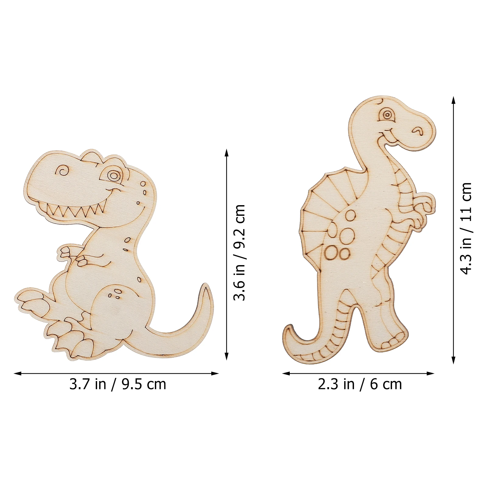 20 Pcs Dinosaur Wood Chip Toys Cutouts for Crafts Unfinished Chips Animal Kids Hand-painted Handmade Painting Child