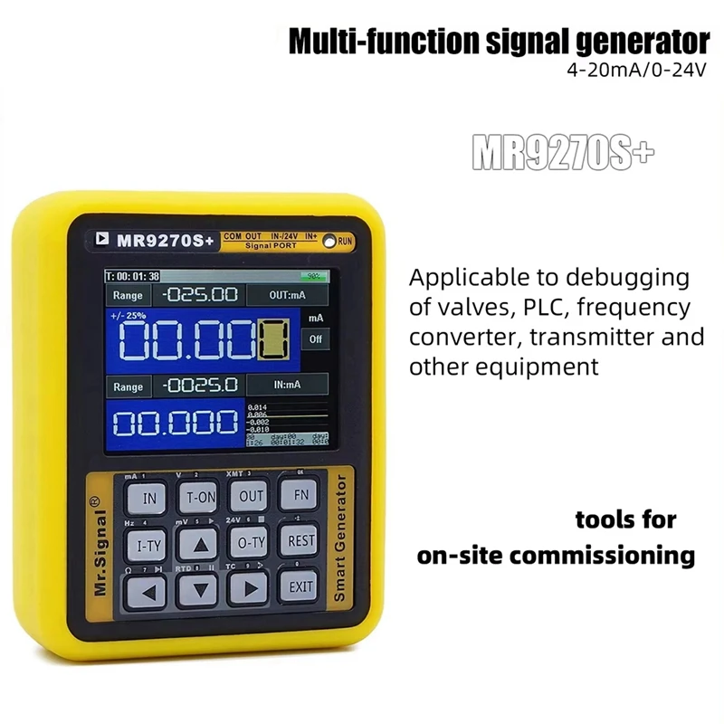 Handheld MR9270S+ 4-20MA Signal Generator Calibrate Current Voltage PT100 Thermocouple Pressure Transmitter Logger