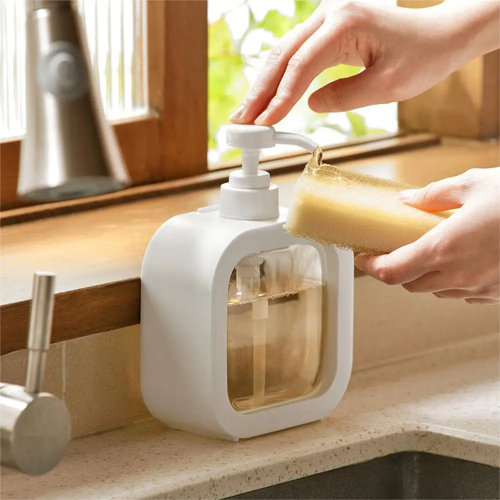 1PC Soap Dispenser White Liquid Lotion Hand Pump Soap Dispenser Refillable Shampoo Bottle Plastic Hand Soap Dispenser