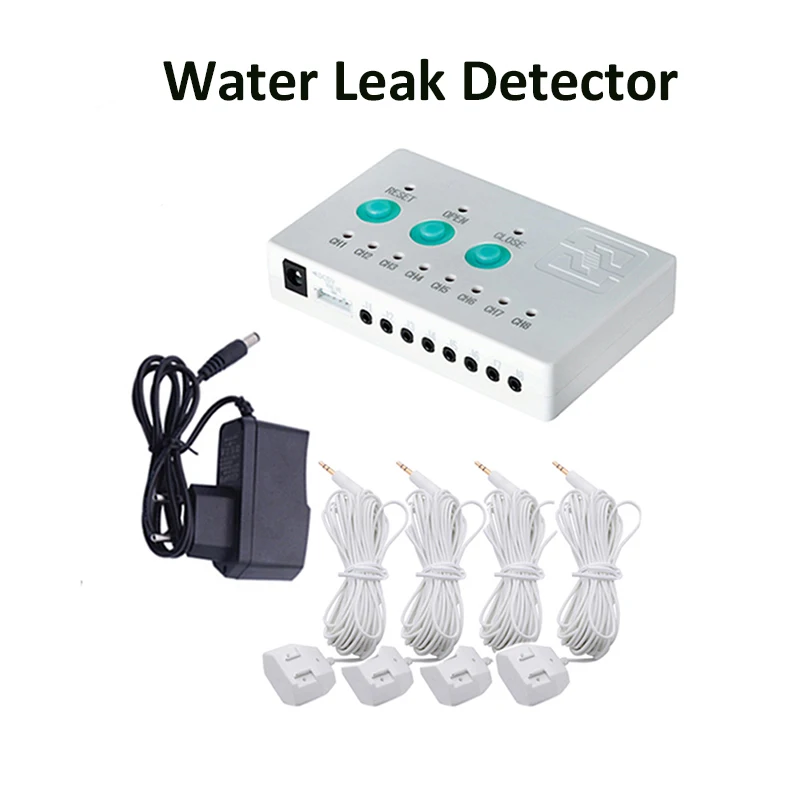 detector fuga de agua water leak detector WLD808 water control unit with 4pc water sensor and 5V Eu plug for smart home security