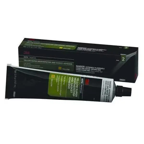 Súper burlete y junta adhesiva, 5 oz, tubo, amarillo, base de caucho de neopreno