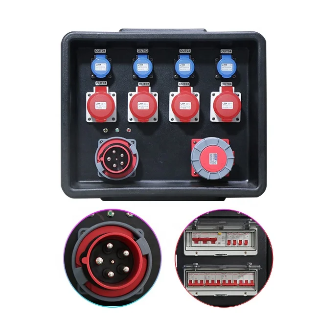 

IP65 3-фазная расстояние питания. Коробка — водонепроницаемая для наружного сценического освещения, аудио и светодиодных экранов