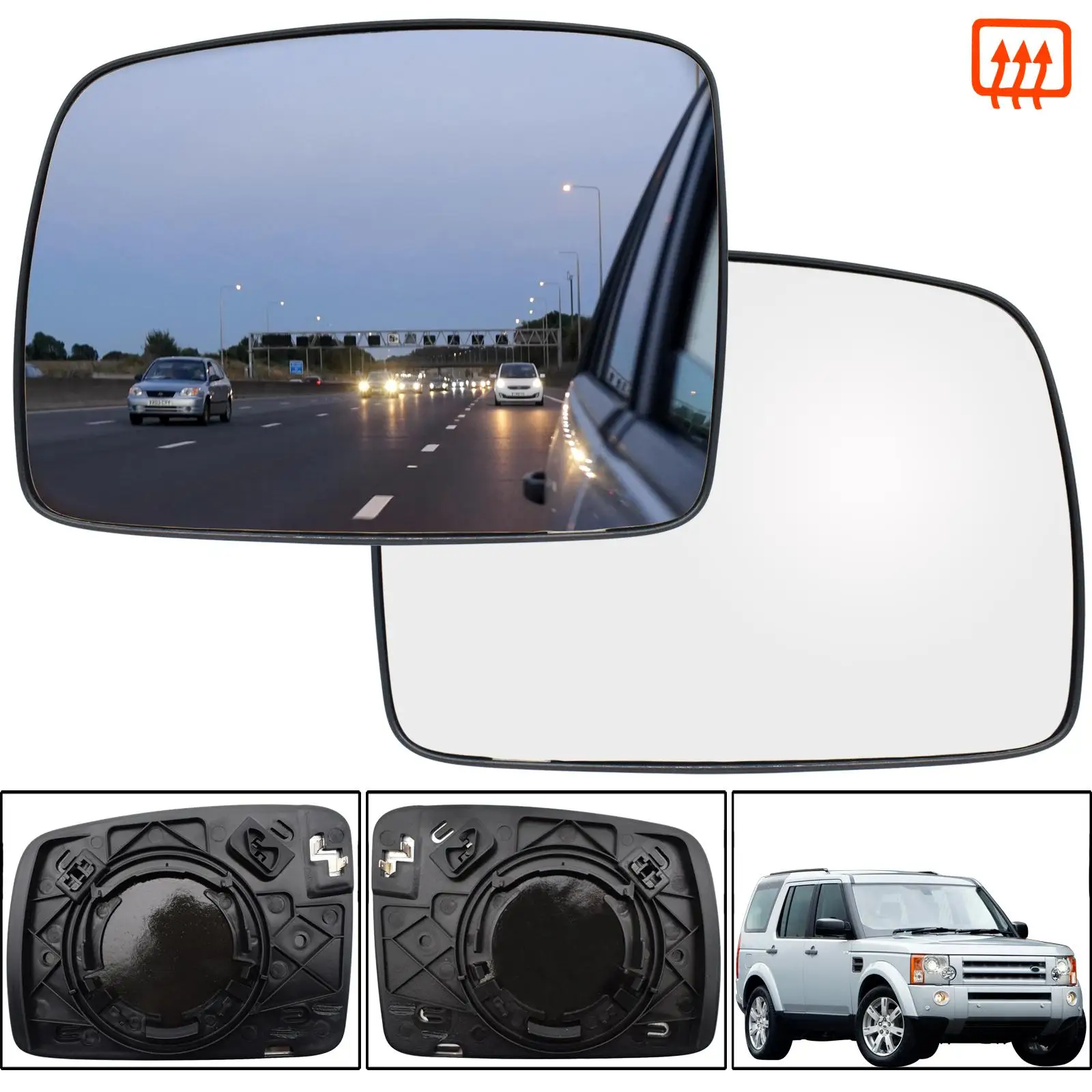 For Land Rover Discovery 3 Freelander 2 Range Rover Sport Left Right Driver ​passenger Door Side Wing Mirror Glass Heated Convex