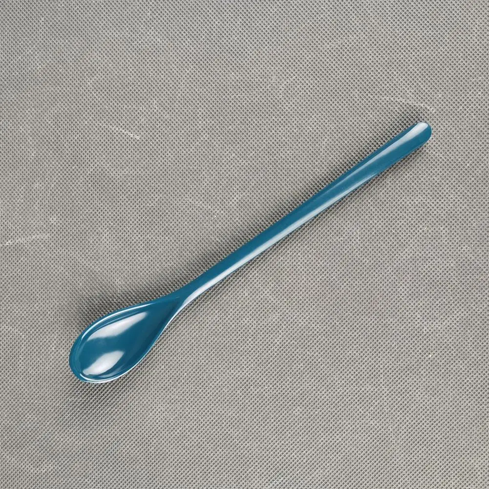 Candy Color Plastic Spoon With Long Handle Dessert Coffee Stirring Scoops Flatware Spoon Dinner Kitchen Tea Tableware Spoon Q9I7