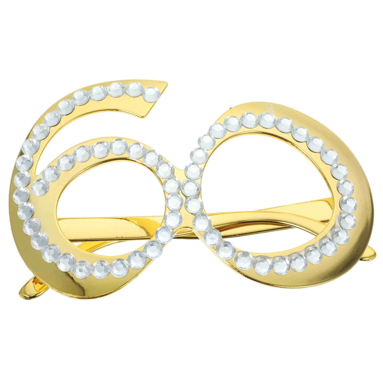 

Round Sunglasses Birthday Party Prop Funny Costume Age Hat for Adults Novelty Eyeglasses Golden Miss