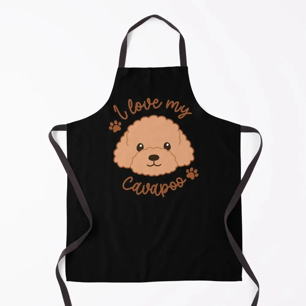 

I love my cavapoo cavoodle dog owner Apron Chef Uniform cleanings Apron