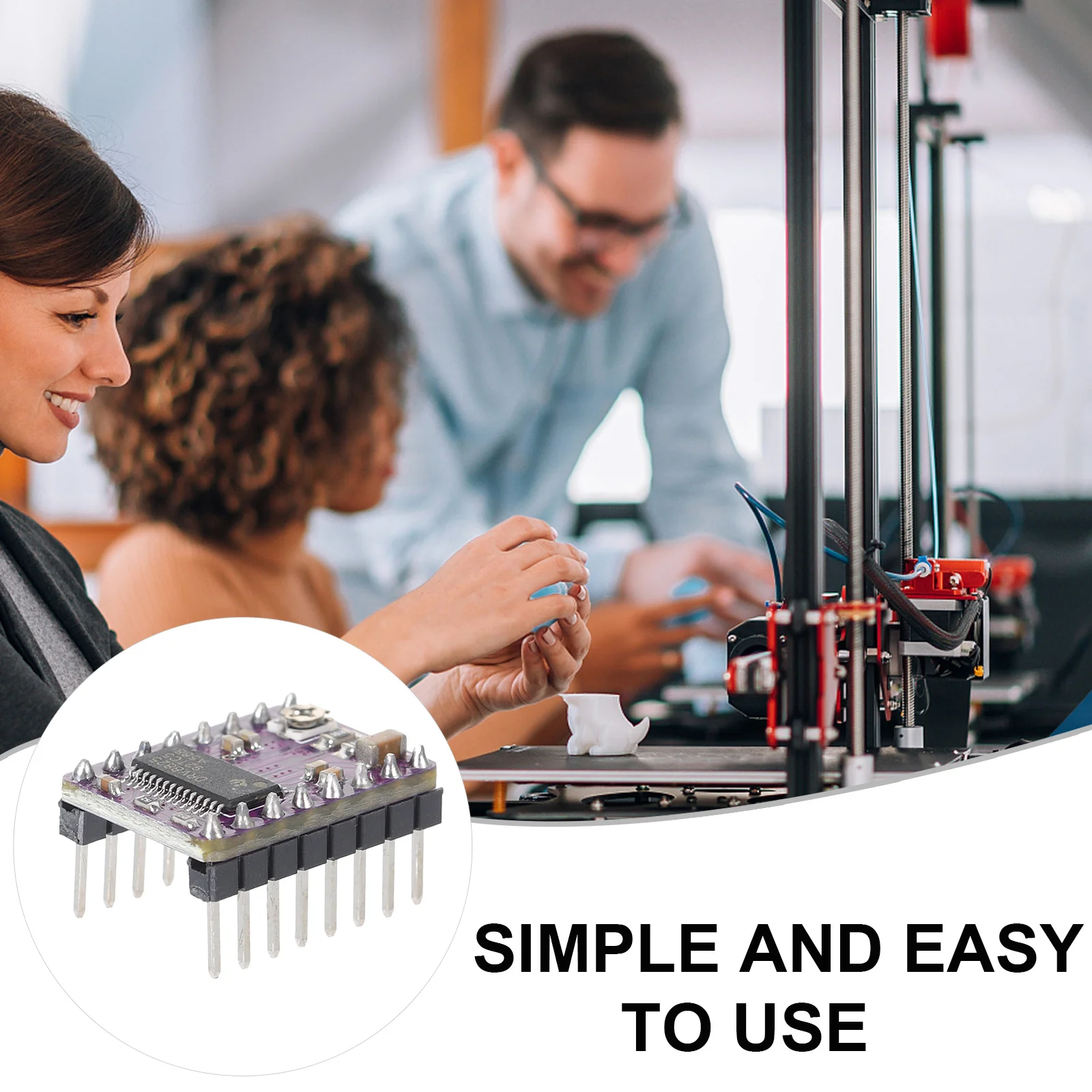 

5Pcs Stepper Motor Driver Module Heat Sink DIY Control Board Compatible 3D Printer Reprap Ramp A4988